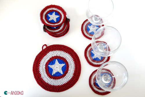 Captain America coasters by ahooka