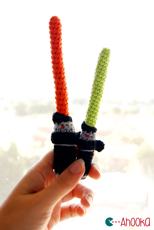 Lightsaber amigurumi by ahooka