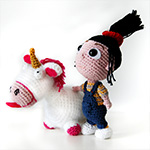 Petite Agnès (Moi, mochet et méchant) crochet amigurumi par Ahooka