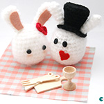 Lapins de saint valentin crochet amigurumi par ahooka