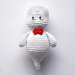 Ghosty, le petit Casper classe, amigurumi en crochet par Ahooka