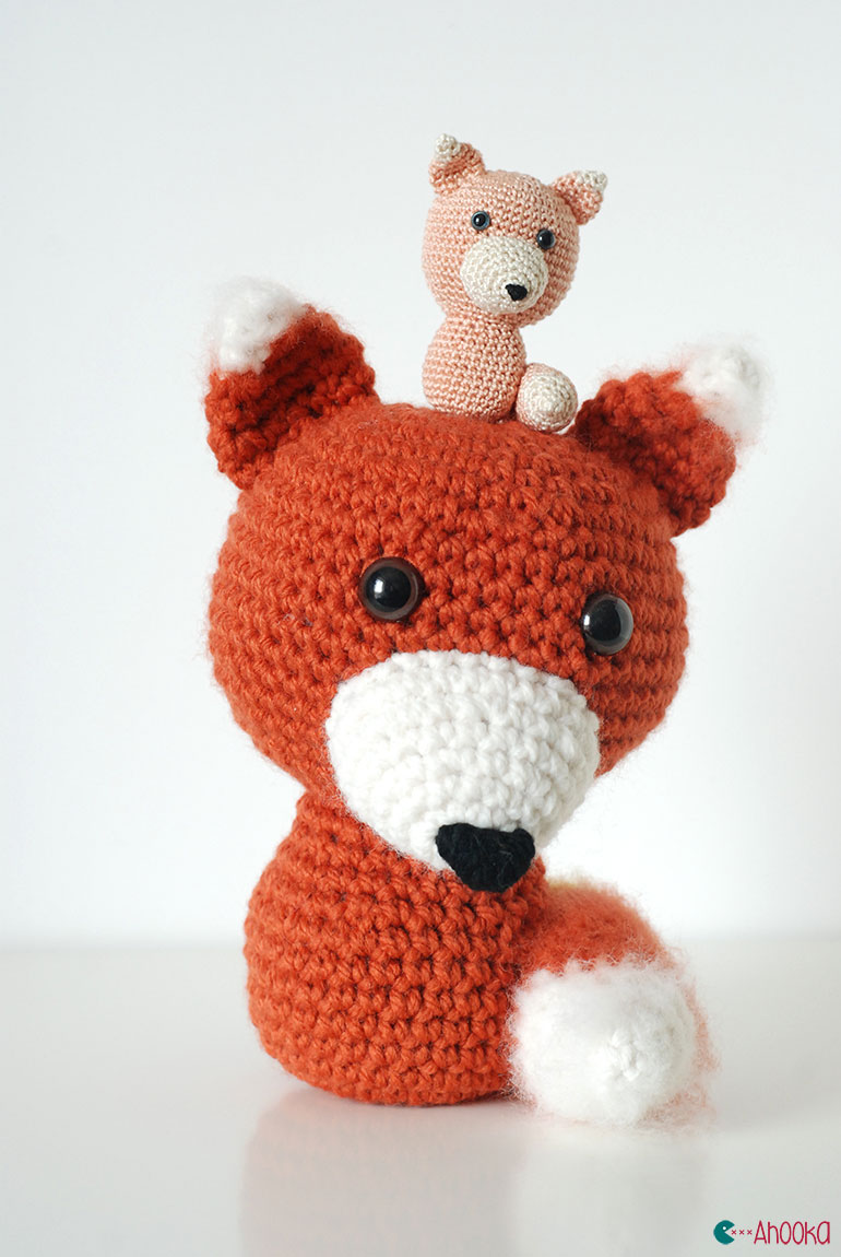 crochet fox by ahooka
