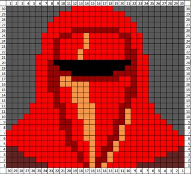 Pixel Art Star Wars Dark Vador