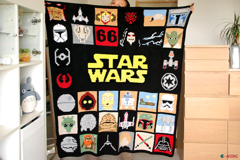 star wars crochet blanket by ahooka