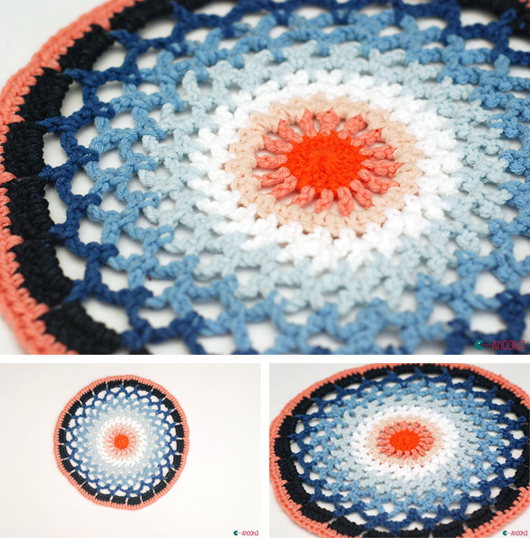 dreamcatcher crochet mandala by ahooka