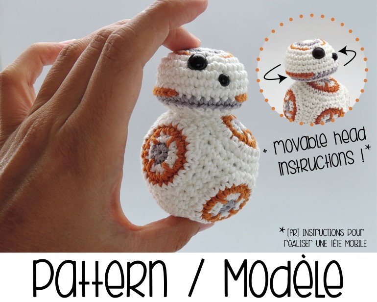 BB8 en crochet avec tête mobile par ahooka