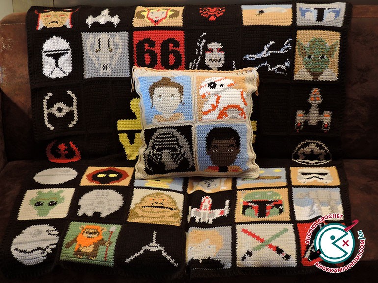 star wars crochet cushion pattern 