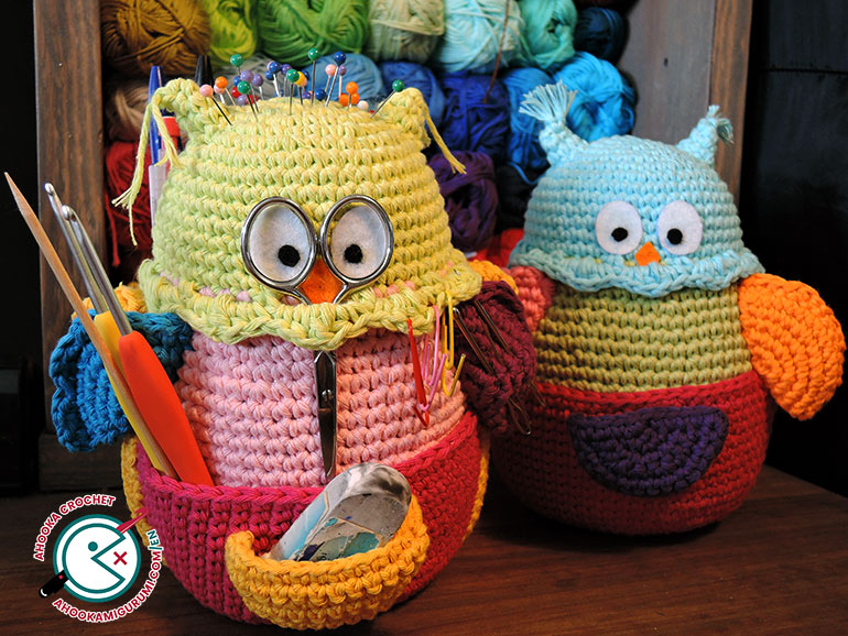 owlivia the crochet owlganizer pattern by ahooka 14