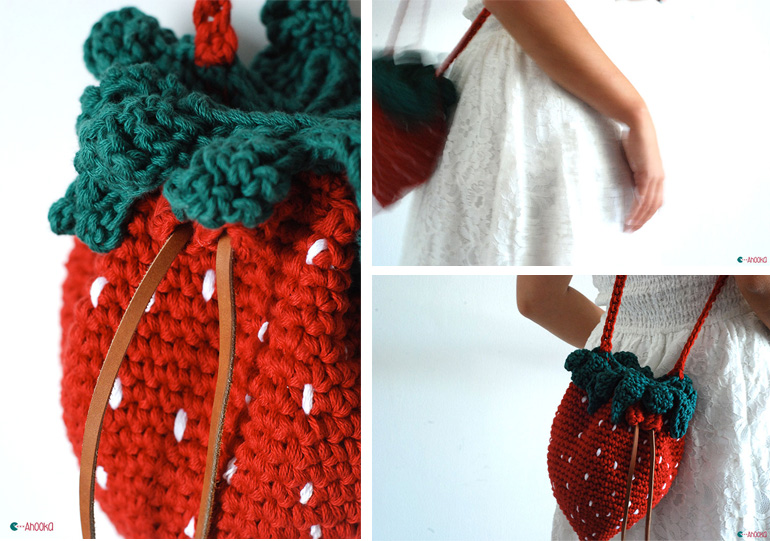 Strawberry crochet bag and purse ! | Ahookamigurumi